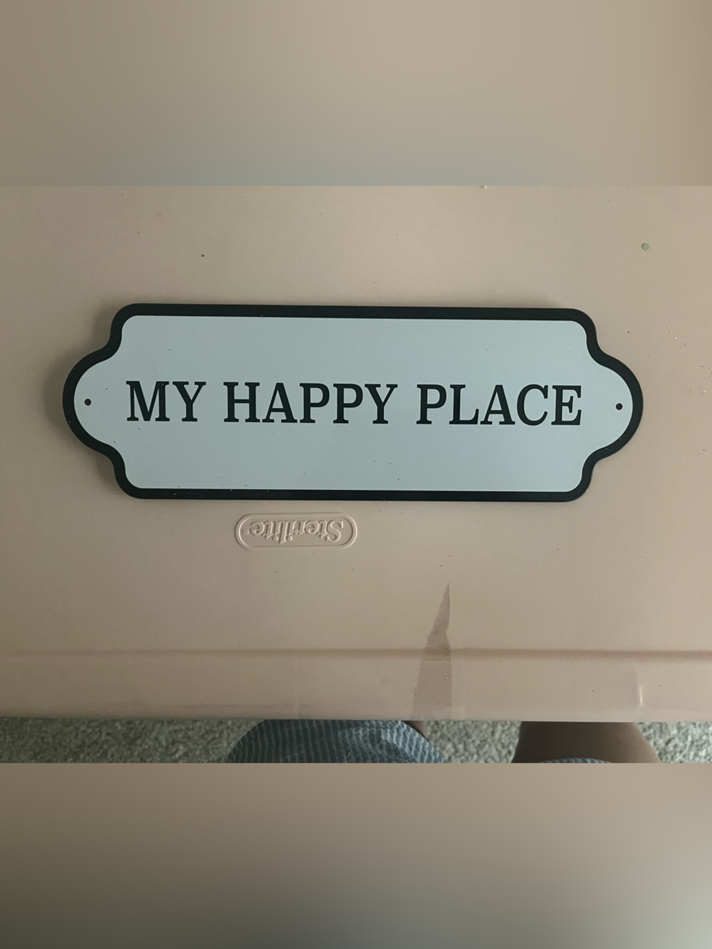 "My Happy Place" Decorative Sign - Black & White